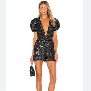 LPA Sparkling Black Romper